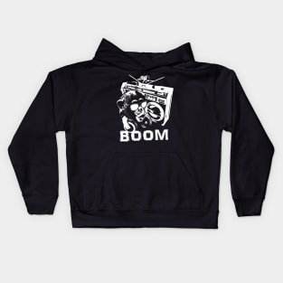 White Monkey Boombox Kids Hoodie